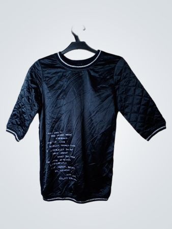 Sisley Black Quilted Sleeve Top