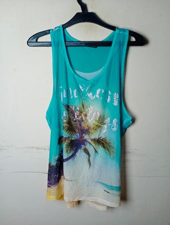Blind Date Casual Tropical Palm Tree Tank Top