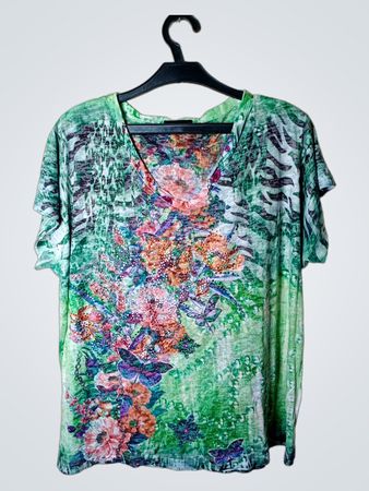 Klass XL Grünes Blumenmuster T-Shirt