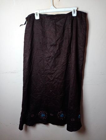 Brauer Maxi-Rock mit floralem Schmuck