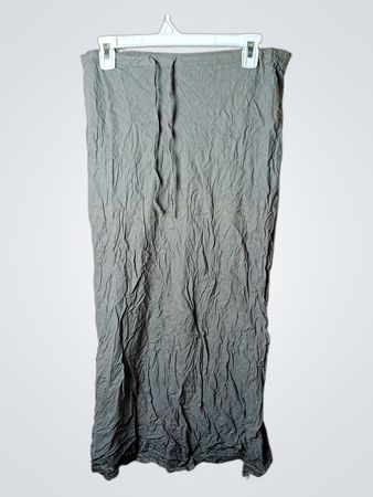 BHS Grauer Crinkle Maxi-Rock mit besticktem Saum