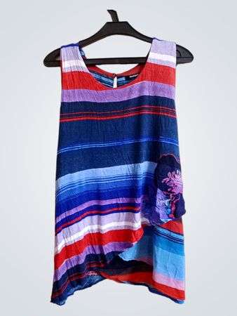 Desigual gestreiftes ärmelloses Kleid