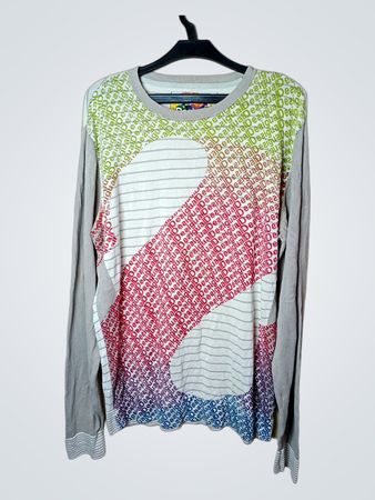 Desigual Langarm-Grafikdruck-Pullover