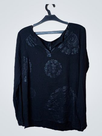 Desigual Schwarzes Langarm-Top