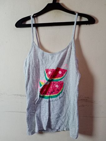 Love & Roses Graue Wassermelonen-Print Cami-Oberteil