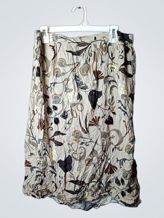Damart Women's 18 L 29" 100% Viskose Blumenmuster Rock