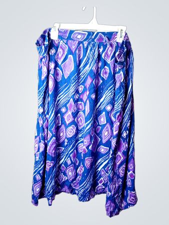 Akal Collection Maxi-Rock mit blauen und lila Diamantmuster