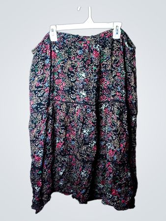 Maxi-Rock mit Blumenmuster