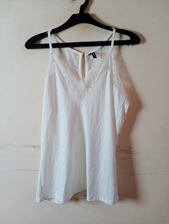 Vero Moda Weißes Spitzen-Camisole-Top