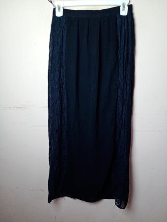 Miss Selfridge Schwarzer Spitzen-Maxikleid