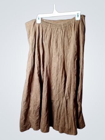 ESSENCE Brauner Texturierter Midi-Rock