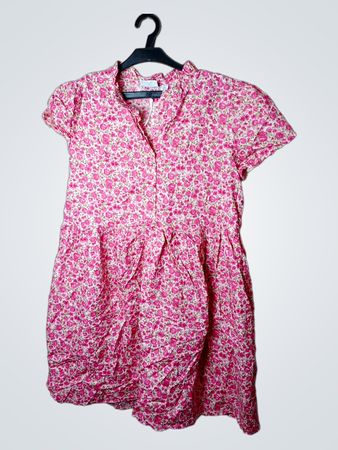 VILA Blumenmuster Kleid mit kurzem Arm