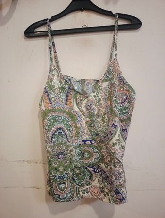 Paisley-Print Spaghetti-Träger Camisole