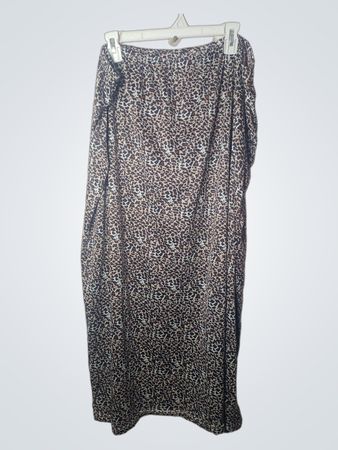 Leopard-Print Maxirock
