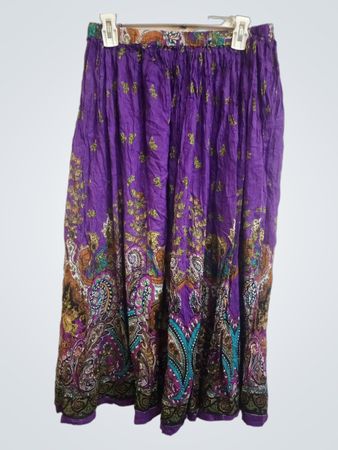 ISHKA Lila Blumenmuster Maxirock