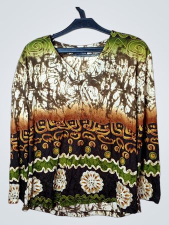 Felipe Murillo Batik Print Langarmshirt