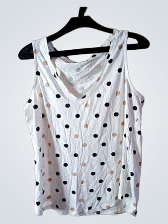Encuentro Weißes Polka-Dot- Tanktop