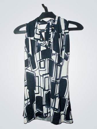 KENVELO Ärmelloses Top mit Halterneck und abstraktem Druck