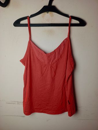 Oranges Spaghetti-Träger Tanktop