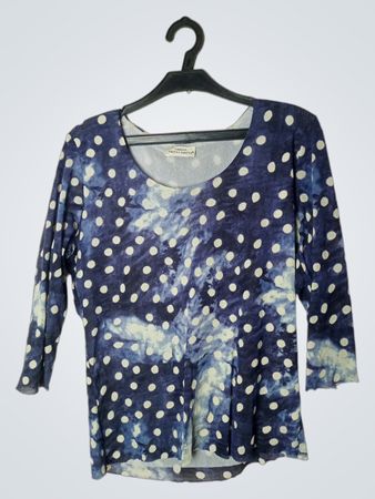 NATH NATH Blaue Pünktchen-Tie-Dye-Bluse
