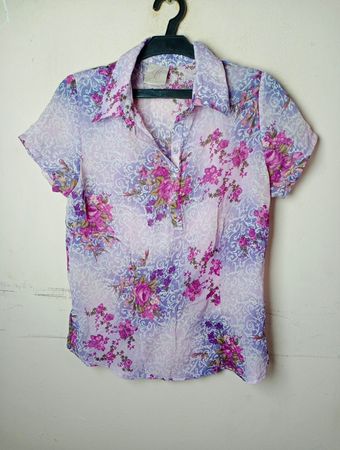 Compliments Floral Print Kurzarm Hemd mit Kragen