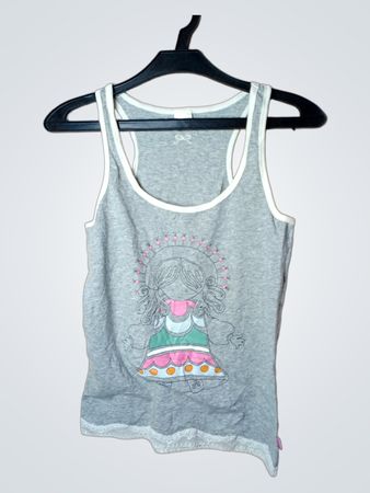 Hunkemoller Graues Grafik-Tanktop