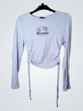 Jennyfer Langarm Raffung Crop Top
