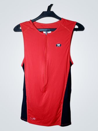 SUGOi Rotes & Schwarzes Ärmelloses Fahrradjersey