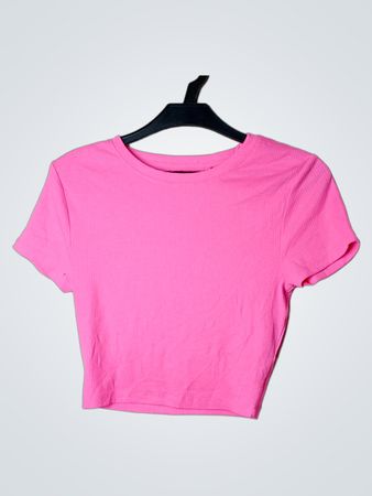 FSBN SISTER Pink Ribbed Crop Top