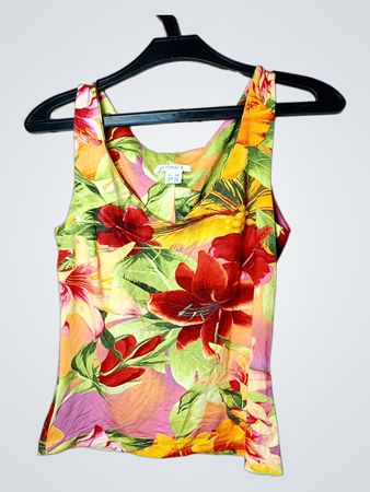 APART Damen Tanktop mit Blumenmuster
