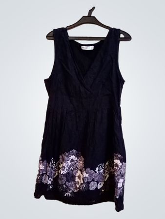 Frauen Nur Ärmelloses Kleid mit Blumenrand