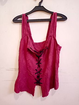 Rotes Korsett Stil Tanktop