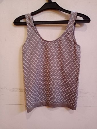 Tanktop mit grauem Diamantenmuster