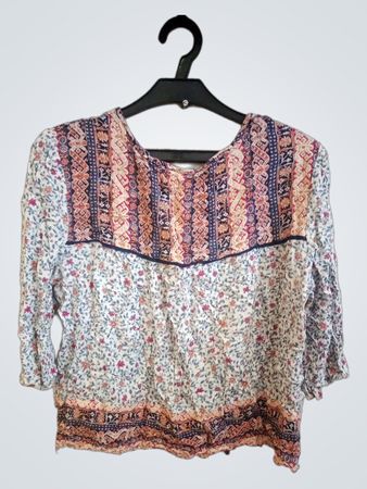 Bohemian Blumenmuster Bluse