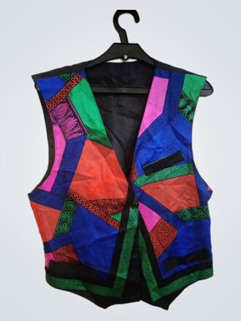 Herrenfarbiges Patchwork-Weste