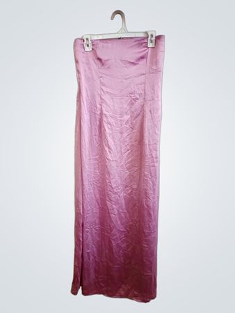 Rosa trägerloses Maxikleid