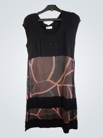 Cache Kleid mit grafischem Druck