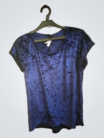 Miss Etam Blue Velvet T-Shirt