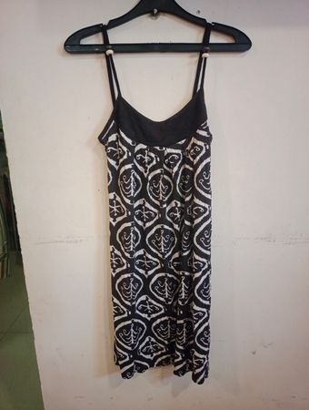 Pimkie Schwarz-Weiße Bedruckte Slipdress
