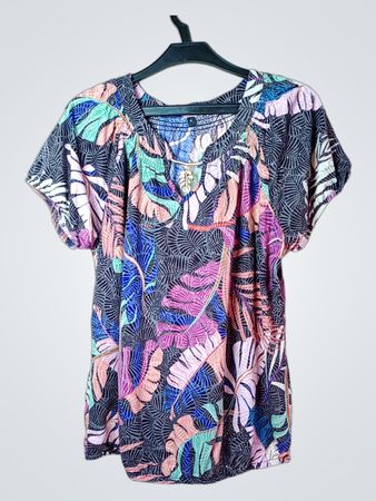 Damen Bluse mit tropischem Druck