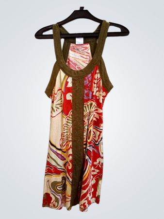 Ärmelloses Tanktop mit buntem Druck