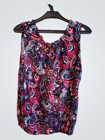 Ärmelloses Paisleymuster-Top