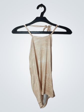 Hellbeige Halterneck-Bodysuit
