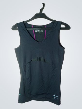 TECH 2 Schwarzes ärmelloses sportliches Tank-Top