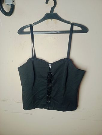 Frau Mode Schwarzes Korsett Top