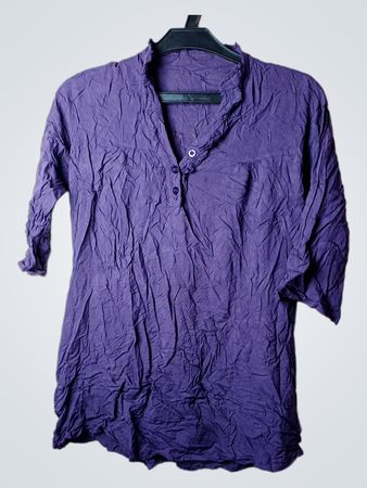 Lila Crinkle Tunika-Shirt