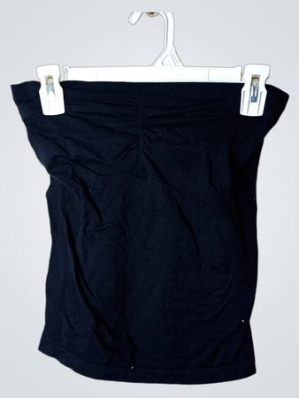 Blind Date Casual Black Ruched Tube Top