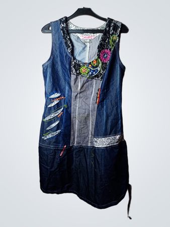 Smash! Denim-Patchwork-Kleid