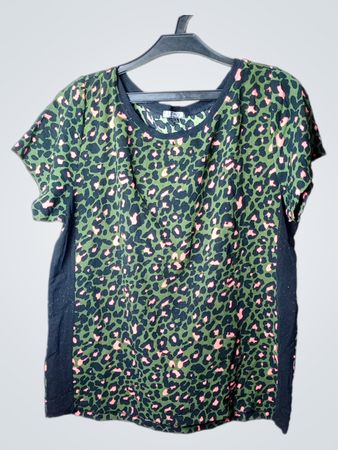Liz Devy Damen Leopardmuster T-Shirt Größe M