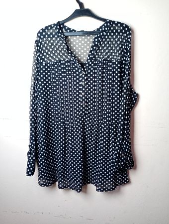 Cocomo Woman Schwarze und Weiße Pünktchenbluse